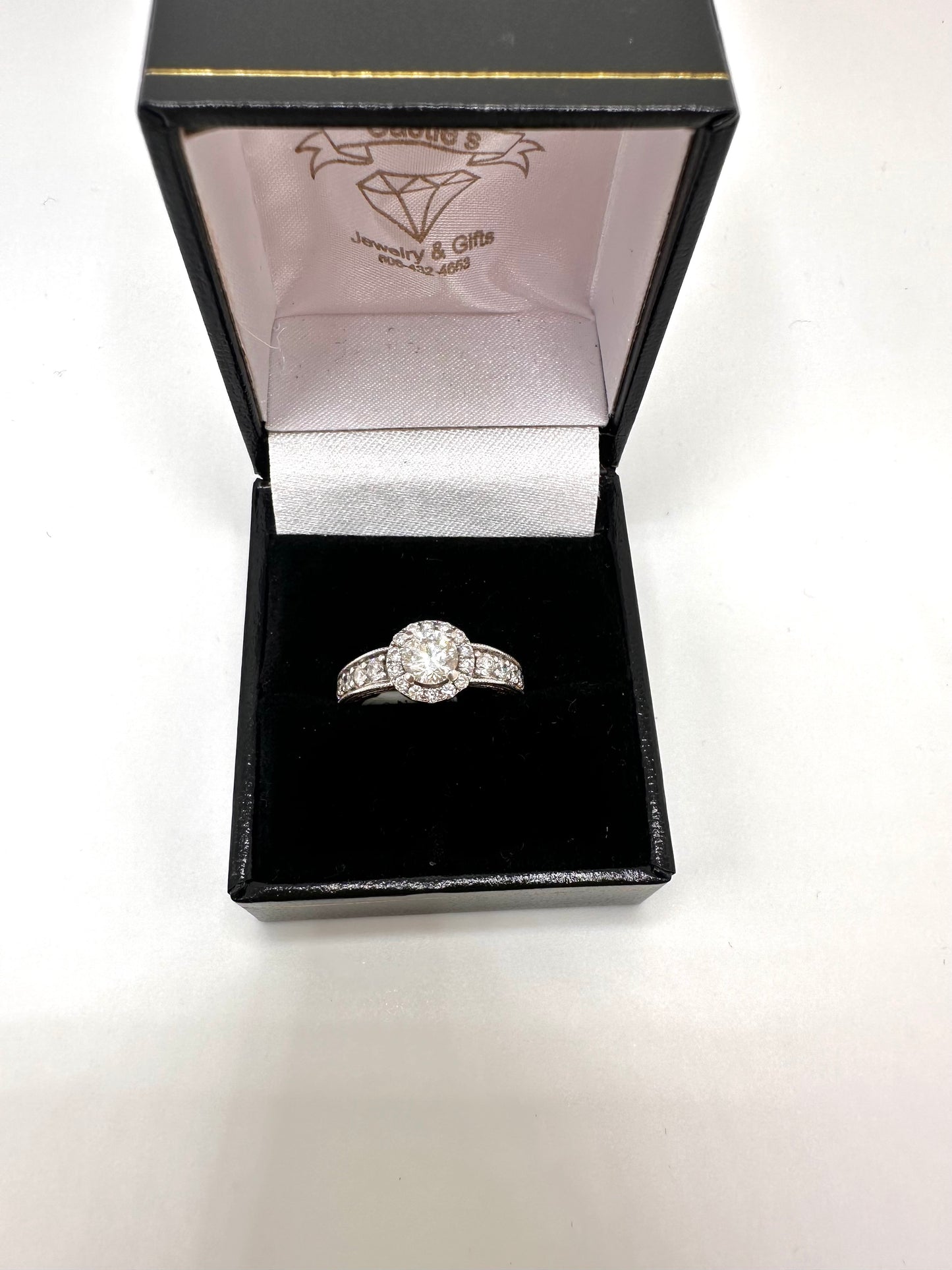 14k White Gold 2/3 Center Stone 1.20 CTW