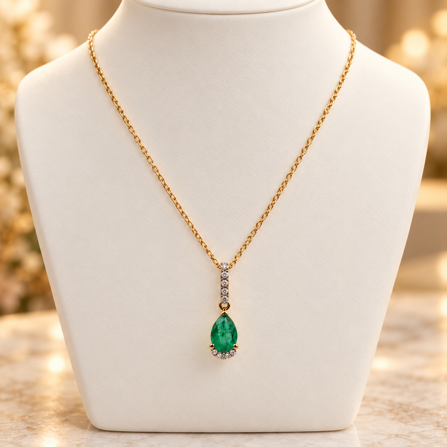 Emerald and Diamond Necklace