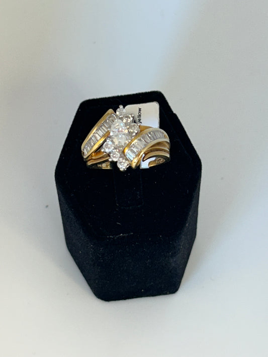 14k Yellow Gold Diamond Ring 1 1/4 CTW