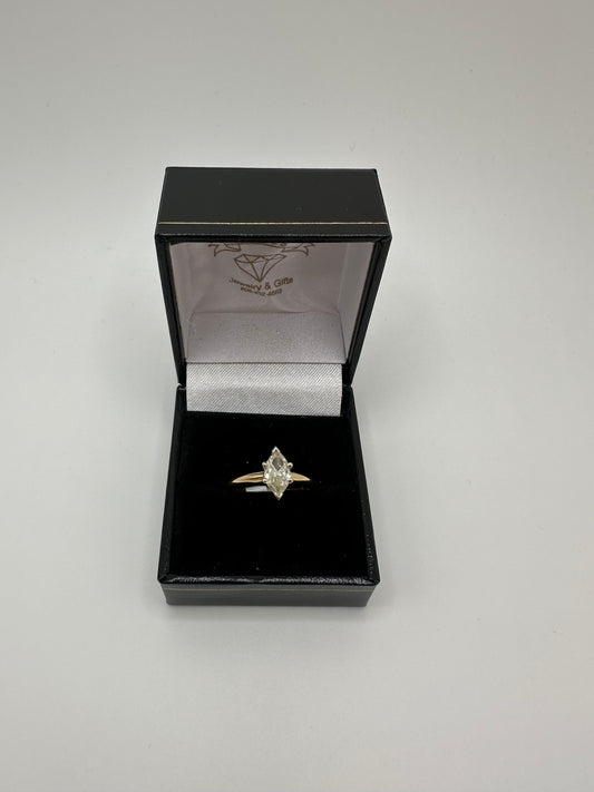 14k Yellow Gold 1 CT Marquis Cut