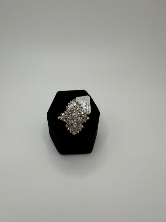 14k Yellow Gold 2 CTW Cluster Ring