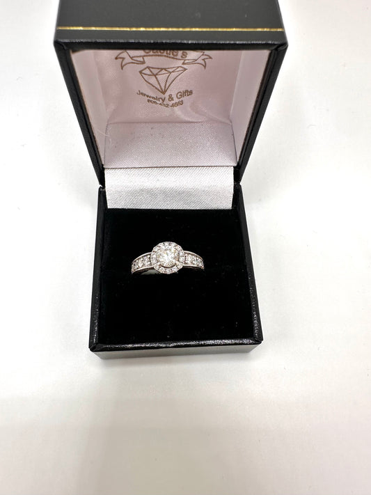 14k White Gold 2/3 Center Stone 1.20 CTW