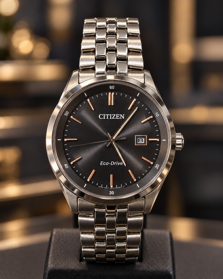 Citizen Eco-Drive Watch with Charcoal Dial